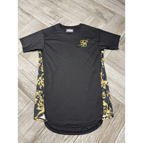 Mens Siksilk Sik Silk T-Shirt Designer Logo Crew Neck Gym Shirt - Picture 1 of 7